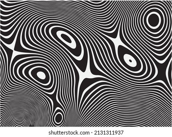 Seamless geometric lines pattern black and white stripes.Optical illusion zigzag effect. Geometric tile in op art.Futuristic and vibrant design, graphic vector background.