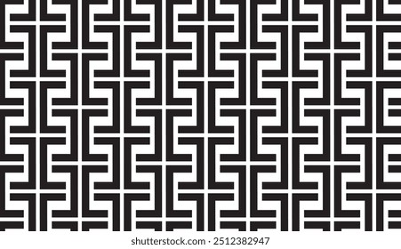 Seamless geometric lines rectangular minimalist black and white texture pattern background
