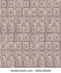 Seamless geometric maroon pattern. Stylish abstract background. Modern vector linear texture with thin lines. Regularly repeating geometrical tiled grid with rhombuses, diamonds, zigzags, rectangles,