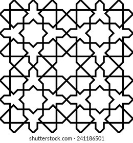 Seamless Geometric Mashrabiya Pattern