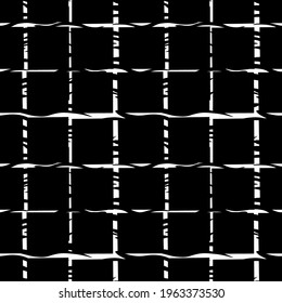 Seamless geometric mesh pattern. Black and white color.Wicker construction. The effect of 3d. For decoration, paper, Wallpaper, fabric and free design. Multi-layer vector file.