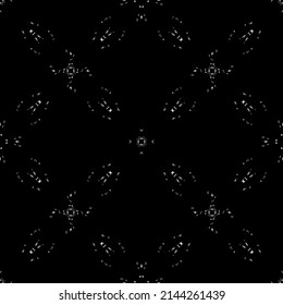 Seamless geometric mesh pattern. Black and white color.Wicker construction. For decoration, paper, Wallpaper, fabric and free design. Multi-layer vector file.