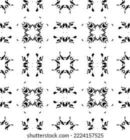 Seamless geometric mesh pattern. Black and white color.Wicker construction. For decoration, paper, Wallpaper, fabric and free design. Multi-layer vector file.