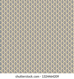 Seamless geometric mesh pattern. Neutral colors.Braided structure. The effect of 3d. For decor paper, Wallpaper, fabric and the free design. Layered vector file.