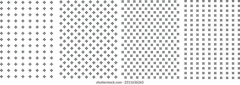 Seamless Geometric Minimalistic Vector Patterns with Backgrounds and Textures in Different Styles. Endless Gray and White Prints, Modern Textile Textures Set For Fabrics, Etc. 