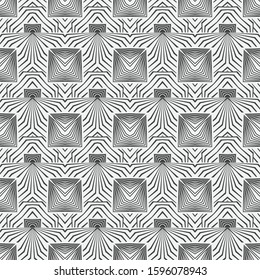 Seamless geometric models in the art deco style. Vintage geometric minimalist background. Abstract vector element of graphic design.