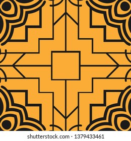 Seamless geometric modern art deco pattern background