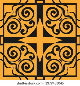 Seamless geometric modern art deco pattern background