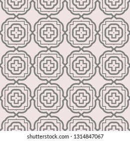 Seamless Geometric Modern Pattern. Art-Deco Geometric Background. Graphic Design. Vector Illustration. Beige color.