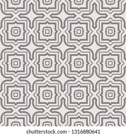 Seamless Geometric Modern Pattern. Art-Deco Geometric Background. Graphic Design. Vector Illustration. Beige color.