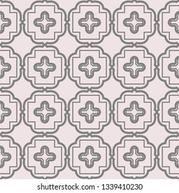 Seamless Geometric Modern Pattern. Art-Deco Geometric Background. Graphic Design. Vector Illustration. Beige color.