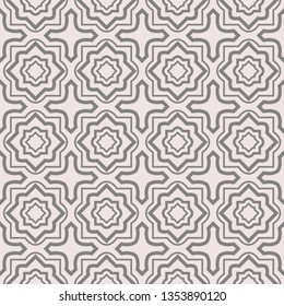 Seamless Geometric Modern Pattern. Art-Deco Geometric Background. Graphic Design. Vector Illustration. Beige color.