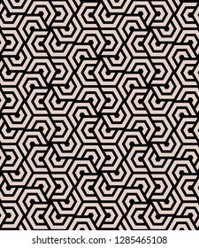 Seamless geometric modern pattern from hexagons. Vector illustration.