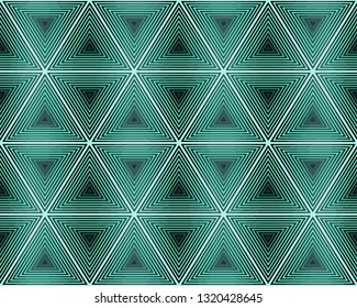 Seamless geometric modern pattern, neo mint background vector