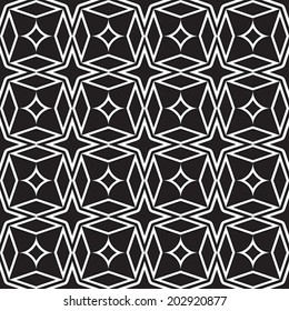 Seamless Geometric Monochromatic Vector Pattern