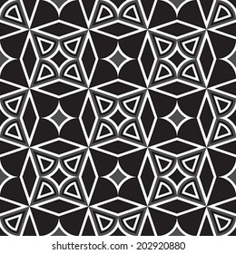 Seamless Geometric Monochromatic Vector Pattern