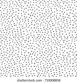 Seamless geometric monochrome cross pattern, vector illustration