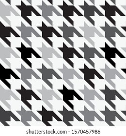 Seamless geometric monochrome pattern with polygons. Repetitive black and white broken check background. Vector illustration for your graphic design.

