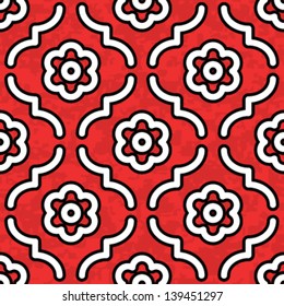 Seamless Geometric Morocco Pattern Inspired Background Vector. Easy to customize on your own, important features of the artwork are in separate layers.