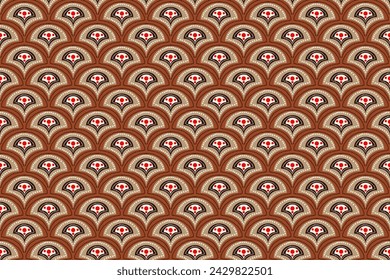 Seamless geometric morrocan trellis pattern. white brown red design for Textiles, printed materials, carpets