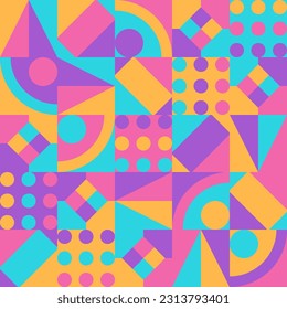Seamless Geometric Mosaic Abstract Pattern Ornament Decorative Wall Home Modern Background Vector illustration . SSTKabstract