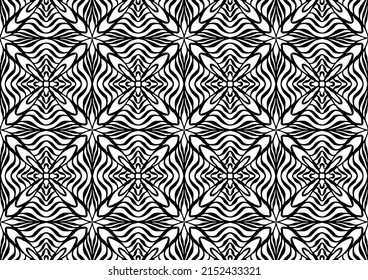 seamless geometric mosaic in folk style drawn on a white background for coloring, vector, mosaic, coloring, book