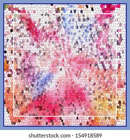 Seamless geometric mosaic pattern for a scarf