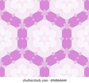 Seamless geometric mosaic with polygonal shape. Vector illustration. Purple gradient