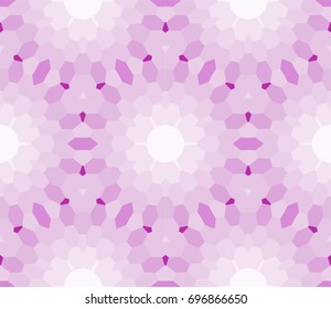 Seamless geometric mosaic with polygonal shape. Vector illustration. Purple gradient