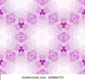 Seamless geometric mosaic with polygonal shape. Vector illustration. Purple gradient