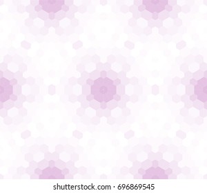 Seamless geometric mosaic with polygonal shape. Vector illustration. Purple gradient