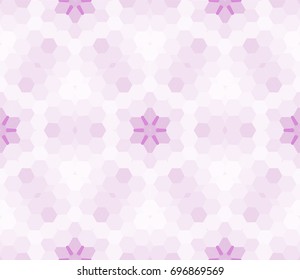 Seamless geometric mosaic with polygonal shape. Vector illustration. Purple gradient