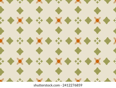 Mosaico geométrico sin soldadura en patrón de moda, círculos y textura cuadrada para papel textil o de pared. 