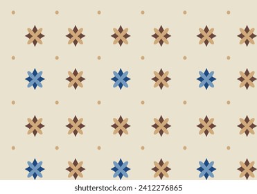 Mosaico geométrico sin soldadura en patrón de moda, círculos y textura cuadrada para papel textil o de pared. 
