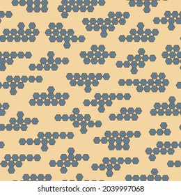 Seamless geometric  natural abstract pattern on brown background. Minimalistic style.
