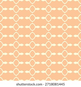 Plano de fundo minimalista do vetor de pêssego do padrão de Ogee geométrico sem costura