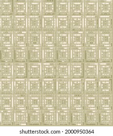 Seamless geometric olive pattern. Stylish abstract background. Modern vector linear texture with thin lines. Regularly repeating geometrical tiled grid with rhombuses, diamonds, zigzags, rectangles,