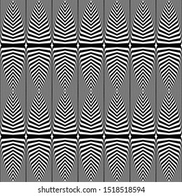 Patrón de arte de op geométrico sin inconveniente. Textura de líneas. Arte vectorial.