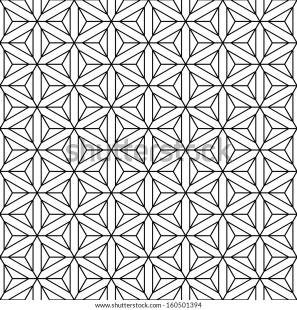 シームレスな幾何学的なオペアートのテクスチャー 六角形 ひし形 三角形 星のパターン ベクター画像 のベクター画像素材 ロイヤリティフリー