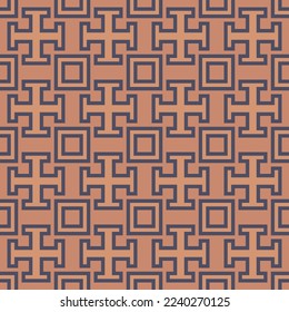 seamless geometric orange pattern with symmetric elements