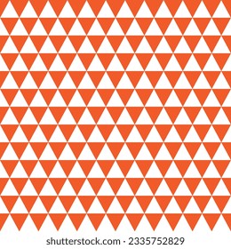 Seamless geometric orange triangle pattern