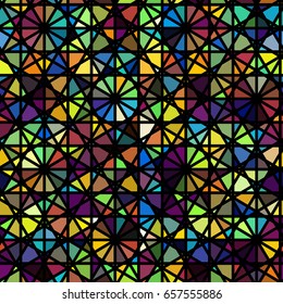 Seamless geometric oriental pattern. Abstract vector ornament.