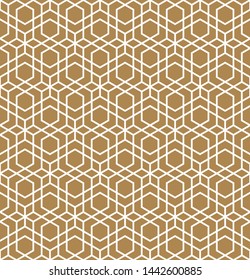 Seamless geometric ornament based on traditional arabic art. Muslim mosaic.Brown color background.Average thickness line.THICK LINES.