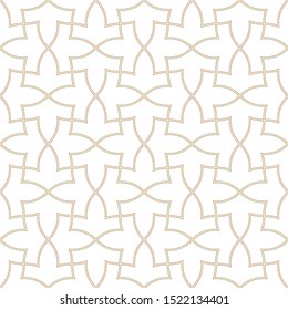 Seamless geometric ornament based on traditional arabic art.Brown color lines.Great design for fabric,textile,cover,wrapping paper,background.Option with two thin lines.