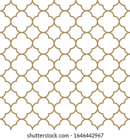 Seamless geometric ornament based on traditional arabic art.Brown color lines.Great design for fabric,textile,cover,wrapping paper,background.Average thickness.