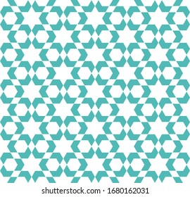 Seamless geometric ornament based on traditional arabic art.Great design for fabric,textile,cover,wrapping paper,background.Each shape type is editable.