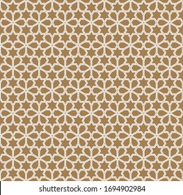 Seamless geometric ornament based on traditional arabic art.Brown color.Great design for fabric,textile,cover,wrapping paper,background.