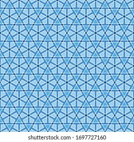 Seamless geometric ornament based on traditional arabic art.Great design for fabric,textile,cover,wrapping paper,background.Each shape type is editable.