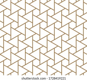 Seamless geometric ornament based on traditional arabic art.Brown color lines.Great design for fabric,textile,cover,wrapping paper,background.Average thickness lines.