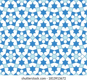 Seamless geometric ornament based on traditional arabic art.Great design for fabric,textile,cover,wrapping paper,background.Thin lines.